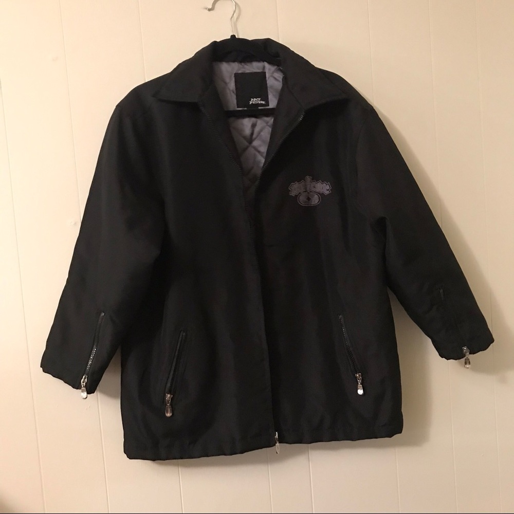 Youth black no fear bomber jacket
